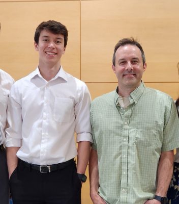 Ryan Frier and Professor Campellone
