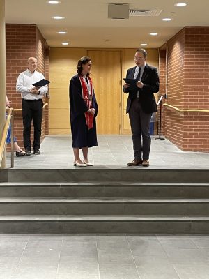 Bianca Planeta receiving Biology Director's Award