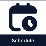 Icon that links to schedule